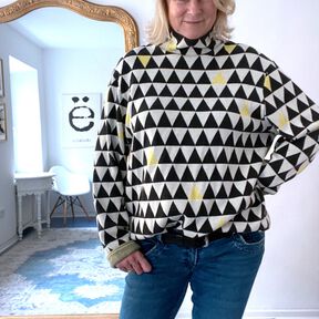 Rollkragen Kleid, Pulli mit Teilung MARICA  (32-60) Schnitt