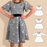 Bella Jerseykleid Kinder mit Glockenrock Gr. 86-158, A4+A0 thumbnail number 1