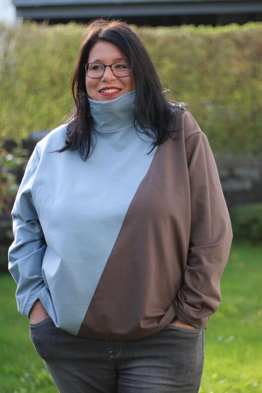 Rollkragen Kleid, Pulli mit Teilung MARICA (32-60) Schnitt image number 4