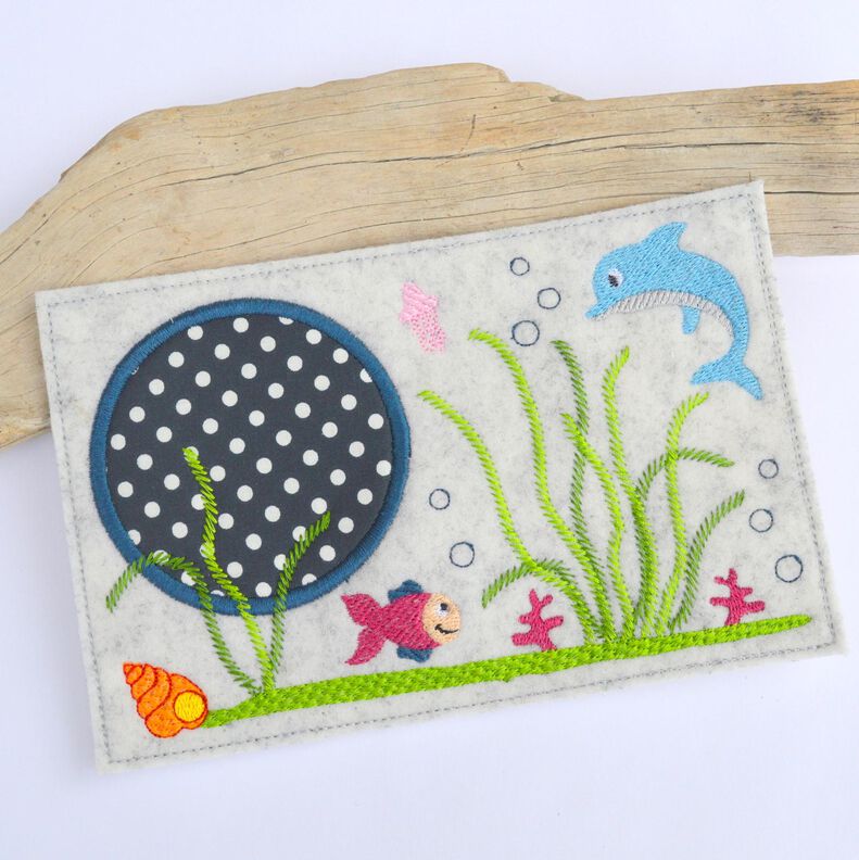 Stickdatei MugRug Unterwasserwelt 13x18cm und 13x20cm image number 4