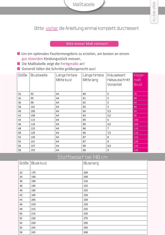 Ebook Bluse Kari Damen Gr. 32-58 - Schnittmuster PDF A4 image number 3