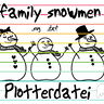 FAMILY SNOWMEN Schneemann Plotterdatei  thumbnail number 1