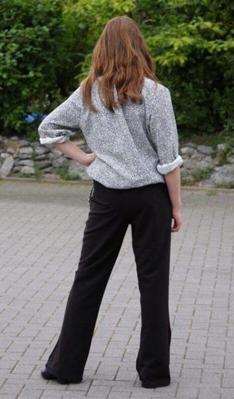 Hose mit Boot Cut "MALIA" Schnittmsuter Gr. 158–46 image number 3