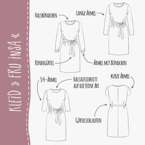 KLEID "FRU INSA" - N&auml;hanleitung und Schnittmuster