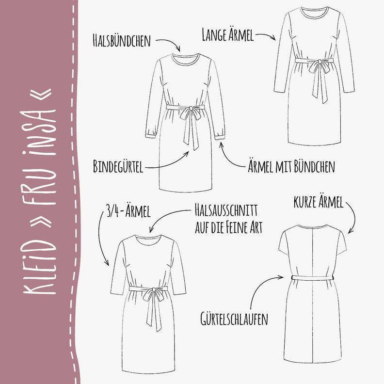 KLEID "FRU INSA" - N&auml;hanleitung und Schnittmuster image number 2