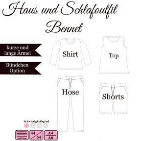 Haus- und Schlafoutfit "Bennett" - EBook und Nähanleitung