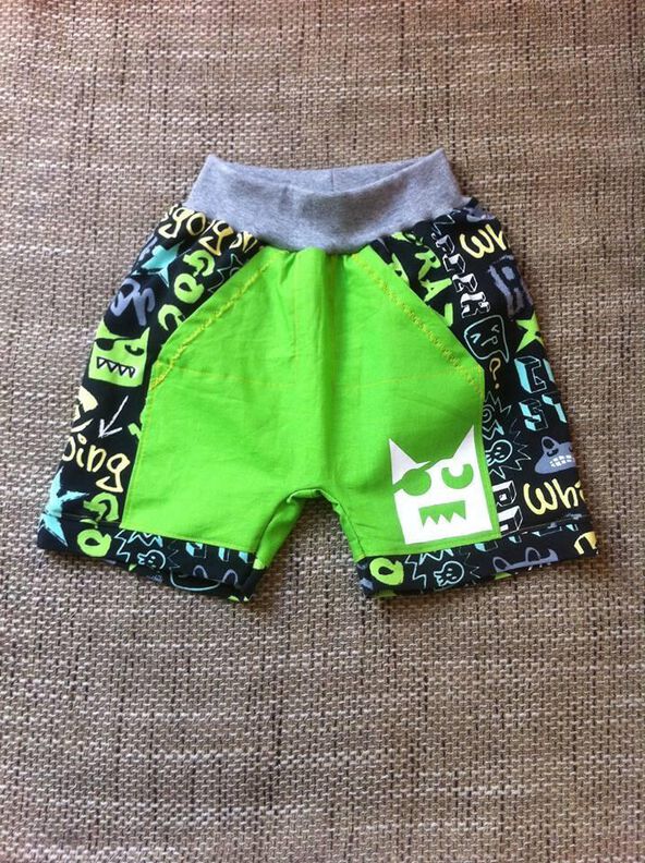 Kids Shorts für Stoffmix mit Taschen MiniBix ♥ Gr. 68-134 image number 4