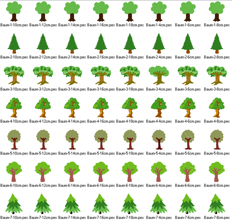 Stickdatei - Baum gefüllt Bäume image number 3