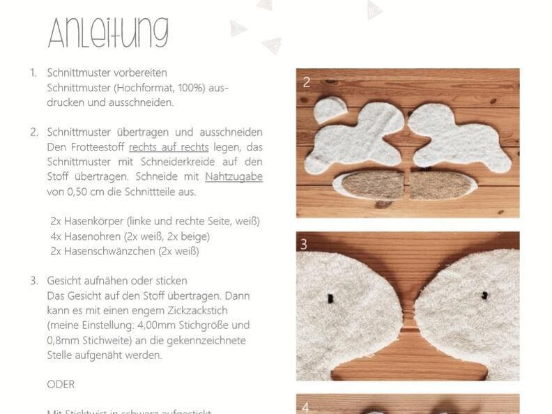 E-Book Schneehase Reeni - Nähanleitung und Schnittmuster image number 5