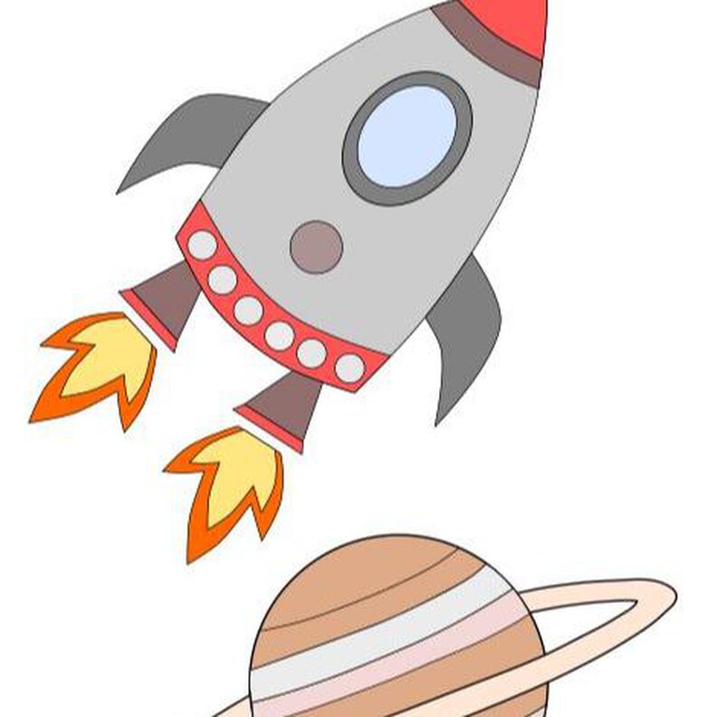 Applikationsvorlage Rakete + Planet image number 1