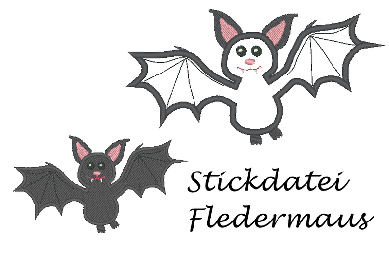 Fledermaus Stickdatei image number 5