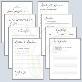 Hochzeitsplaner zum Ausdrucken für Größe A5