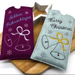 Stickdatei Schokoh&uuml;lle Weihnachten Glocke