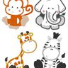 XL Afrika Tiere Elefant Zebra Affe Giraffe Stickdatei thumbnail number 7