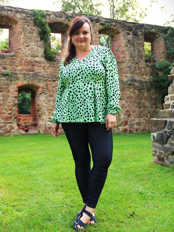 Bluse ALOE (34-46) Schnittmuster Schößchenbluse image number 6