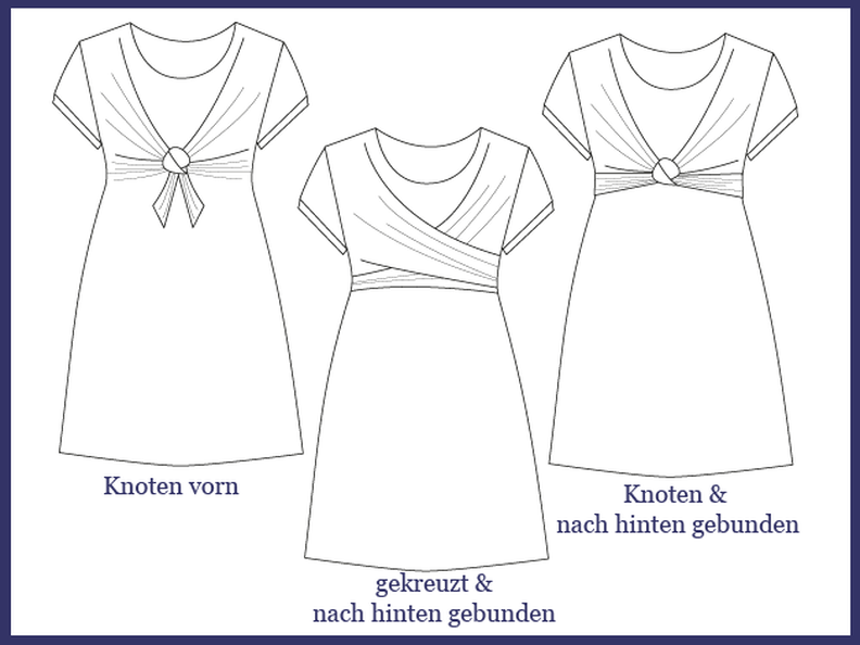Kleid Wickelkleid Loures Schnittmuster 34-48 image number 5