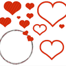 Herz Liebe Stickdatei gefüllt , Appli , doodle Button thumbnail number 7