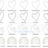 Doodle Boho Stickdatei Regenbogen Wolke Mond Herz Cute thumbnail number 3