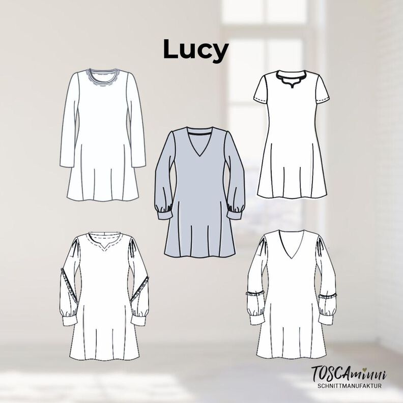 Kleid Lucy Gr. 34-54 Schnittmuster A-Linie image number 10