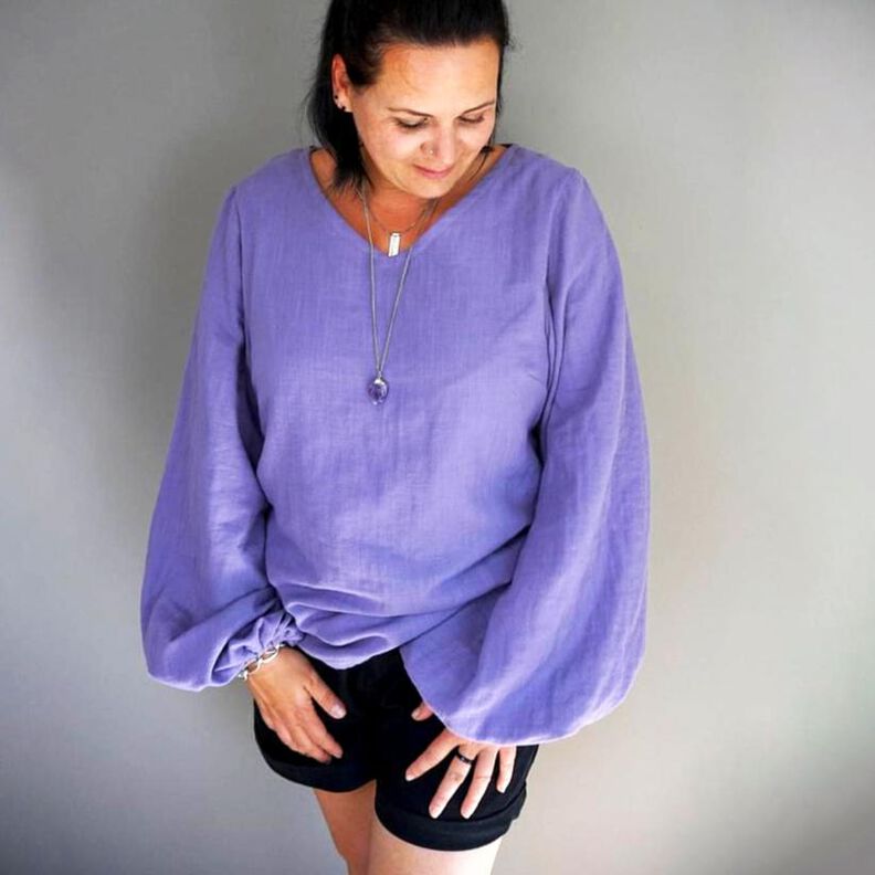 Bluse mit Ballonärmeln PETUNIA (34-58) Schnittmuster  image number 1