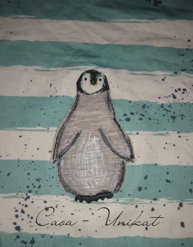 Applikationsvorlage und Nähanleitung Pinguin Baby image number 2
