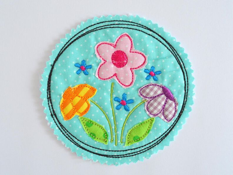Stickdatei Blumenwiese doodle 10x10cm image number 1