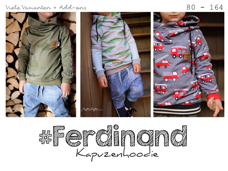Ferdinand  ♥  Hoodie Gr. 80 - 164  inkl. A4/ A0/ Beamerdatei image number 8