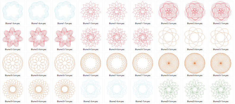 Stickdatei 49 Zirkel Mandala Blumen 5 - 7cm Teil 1 image number 8