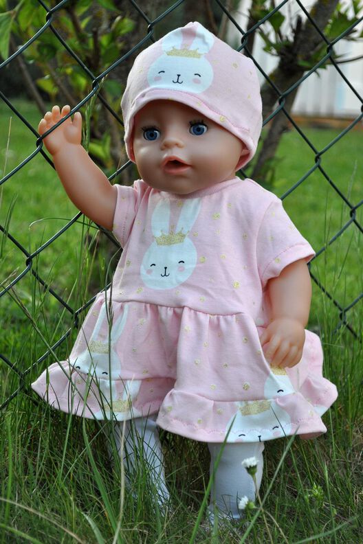 *Püppis Partydress* Puppenkleid Boho inkl. Beanie & Leggings image number 8