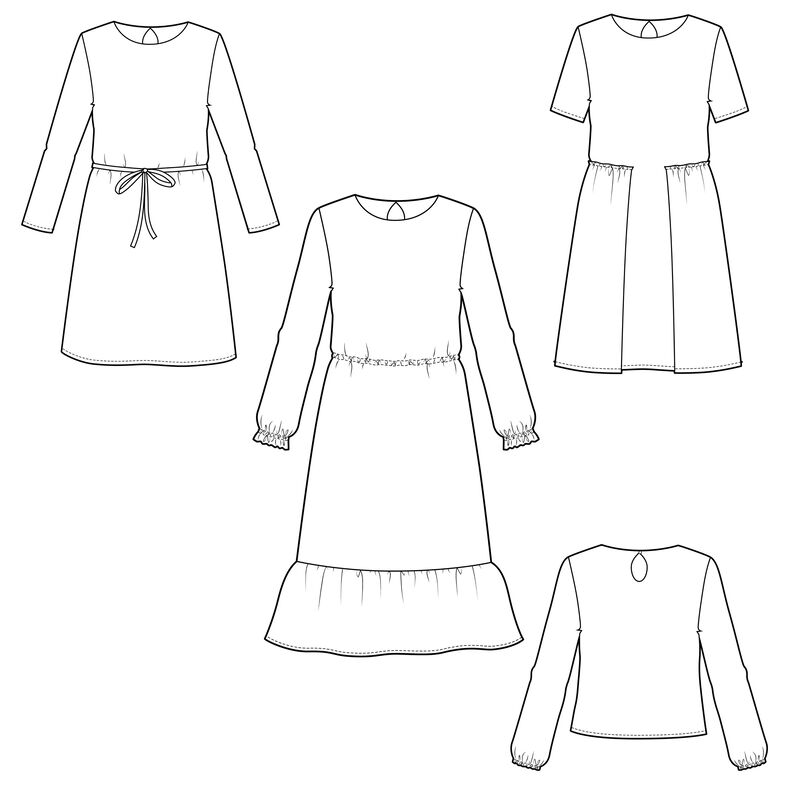 Kleid viele Varianten alle Stoffe Kids MENARI ♥ Gr. 92-164 image number 10