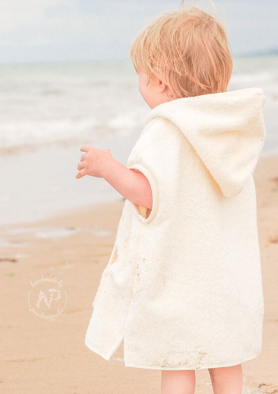 Long Beachhoodie Gr. 62-164, Badeponcho, Frottee, Musselin image number 4