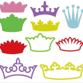 Stickdatei Kronen Krone Prinzessin 1.0