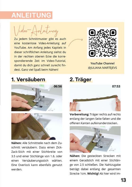 Schnittmuster nach Maß für ein Top mit Wasserfallausschnitt  image number 8