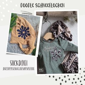  STICKDATEI „3er Set Schneeflocken“