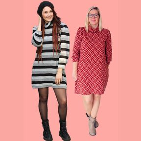 Kleid  Strickkleid mit Puffärmeln MULIA ♥ Gr. XS-XXL