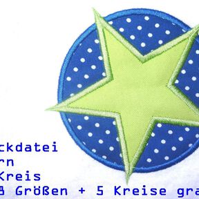 Stickdatei Stern im Kreis in 8 Größen 