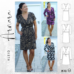 Ebook PDF Schnittmuster Kleid ARNARA Gr. 34-54