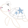 Stickdatei Meeresschildkröte "Funny" thumbnail number 4