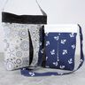 Tasche „Lizzy“ – mit farbiger Blende & Kellerfalte, 2 Größen thumbnail number 6