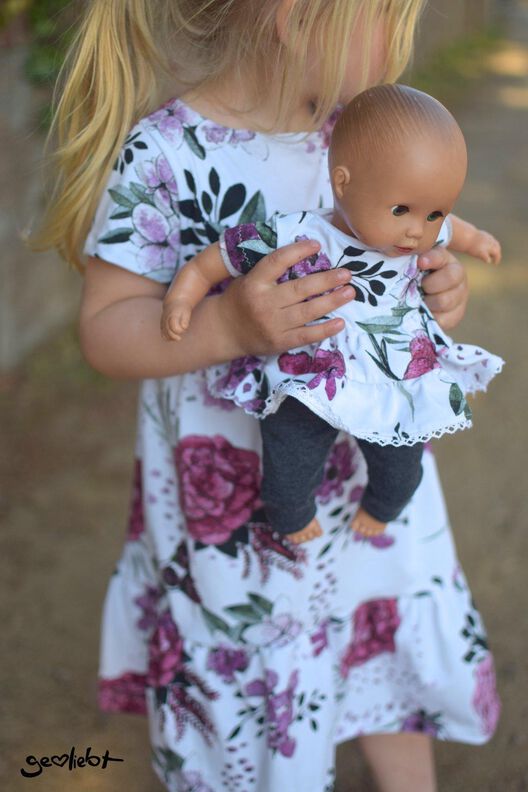 *Püppis Partydress* Puppenkleid Boho inkl. Beanie & Leggings image number 4