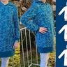 Sweatkleid Klara – Wickelkragen oder Kapuze Gr. 86-158 A4+A0 thumbnail number 6