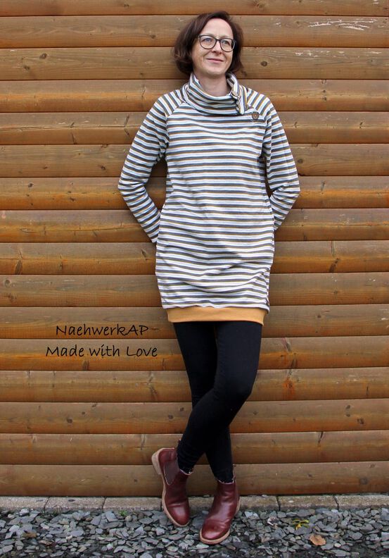 Damen Knopfleisten Pullover BUTTON RAGLAN Gr. XS-4XL (32-54) image number 7