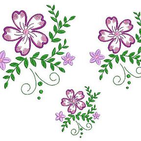 Stickdatei Blume verschiedene Größen