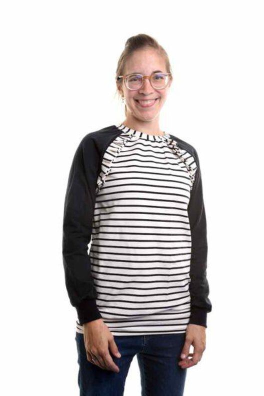 Rüschen / Raglan Shirt "BEATA" Schnitt Gr. 158 - 46 image number 6