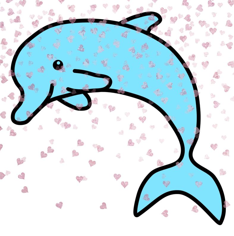 Delfin Delphin Plotterdatei + Applikationsvorlage image number 1