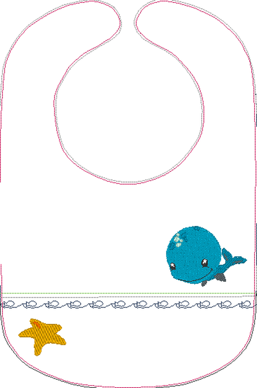 Stickdatei - Wal Kissen und L&auml;tzchen SET ITH image number 8