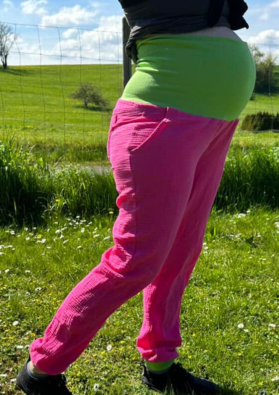 Musselin Hose Strandmusling Gr. 32-50 Low Waist, Leinen image number 8