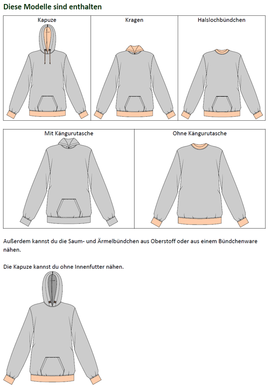 Oversize Hoodie/Sweater „Tessa“ für Damen BU 80-116, A4+A0 image number 10