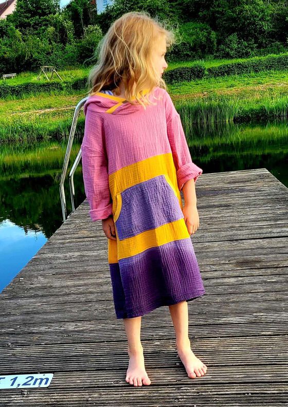 Long Beachhoodie Gr. 62-164, Badeponcho, Frottee, Musselin image number 10