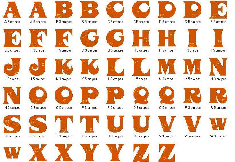 Sparset Stickdatei Buchstaben Herz + Stern Alphabet 3 + 5cm image number 4